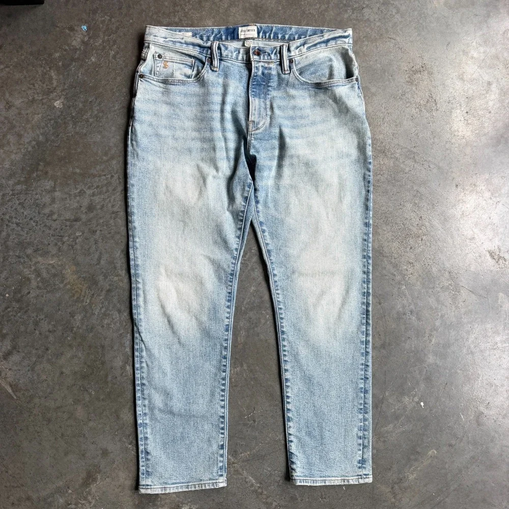 Todd Snyder Slim Fit Jeans Men's 34x30 Light Wash Stretch Denim Casual Pants